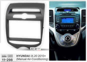 ΠΛΑΙΣΙΟ ΠΡΟΣΘΗΚΗ ΠΡΟΣΟΨΗ ice 1 & 2 DIN για οθόνη ή R/CD HYUNDAI iX-20 2010+ - 53.803 <5Θ>