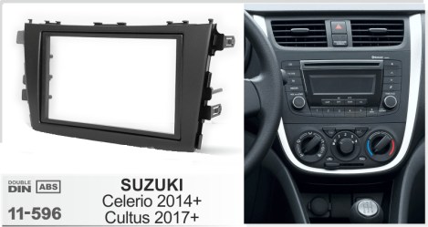 ΠΛΑΙΣΙΟ ΠΡΟΣΘΗΚΗ ΠΡΟΣΟΨΗ 2 DIN για οθόνη SUZUKI Celerio 2014+ Cultus 2017+  (4Α)