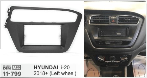 ΠΛΑΙΣΙΟ ΠΡΟΣΘΗΚΗ ΠΡΟΣΟΨΗ 2 DIN για οθόνη HYUNDAI i-20 2018+ (5Δ)