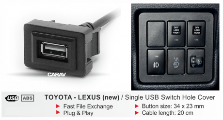 Usb καπάκι για Toyota/Lexus