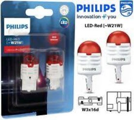 LED t20 7443 w21/5 philips ultinon pro3000 κόκκινο ζεύγος