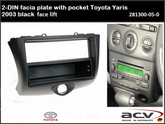 Πρόσοψη Toyota Yaris ’04-’06 face lift BLACK (281300-05-0)