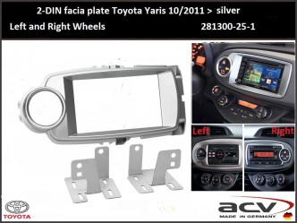 ΠΛΑΙΣΙΟ ΠΡΟΣΘΗΚΗ ΠΡΟΣΟΨΗ R/CD 2din Toyota Yaris (XP130) ’11-’19  μεταλλικό 11-342