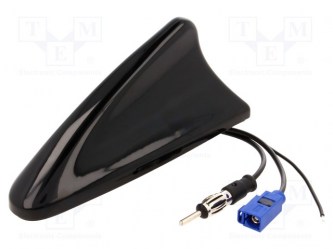 ΚΕΡΑΙΑ ΚΑΡΧΑΡΙΑ universal SHARK  AM,FM,GPS; DIN,Fakra 12VDC RG174  Χρώμα: μαύρο ANT.S14