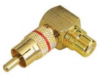 RCA ADAPTOR ΑΡΣΕΝΙΚΟ ΣΕ RCA ΘΗΛΥΚΟ ΓΩΝΙΑΚΟ ΕΠΙΧΡΥΣΟ ΚΟΚΚΙΝΟ ..