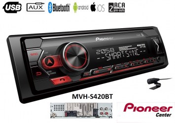 pioneer MVH-S420BT ( + τοποθέτηση ) radio bluetooth usb  για ios & android