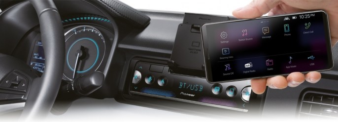 PIONEER SPH-10BT ,Radio, Usb, Bluetooth, Βάση και Εφαρμογή για τα κινητά σας και παίρνεται τον πλήρη έλεγχο της συσκευής