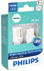 LED PHILIPS T20 7440 WHITE ULTINON (21W) ΖΕΥΓΑΡΙ