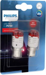 LED BA15S-1156-P21W PHILIPS, ULTINON PRO3000 Κόκκινο Ζεύγος